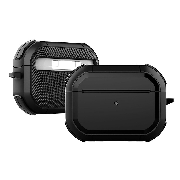Bao Ốp Bảo Vệ Chống Sốc Armor TPU PC Cho Airpods 1,2 / Airpods 3/ Airpods Pro/ Airpods Pro 2 Kèm Móc Treo - Hàng nhập khẩu