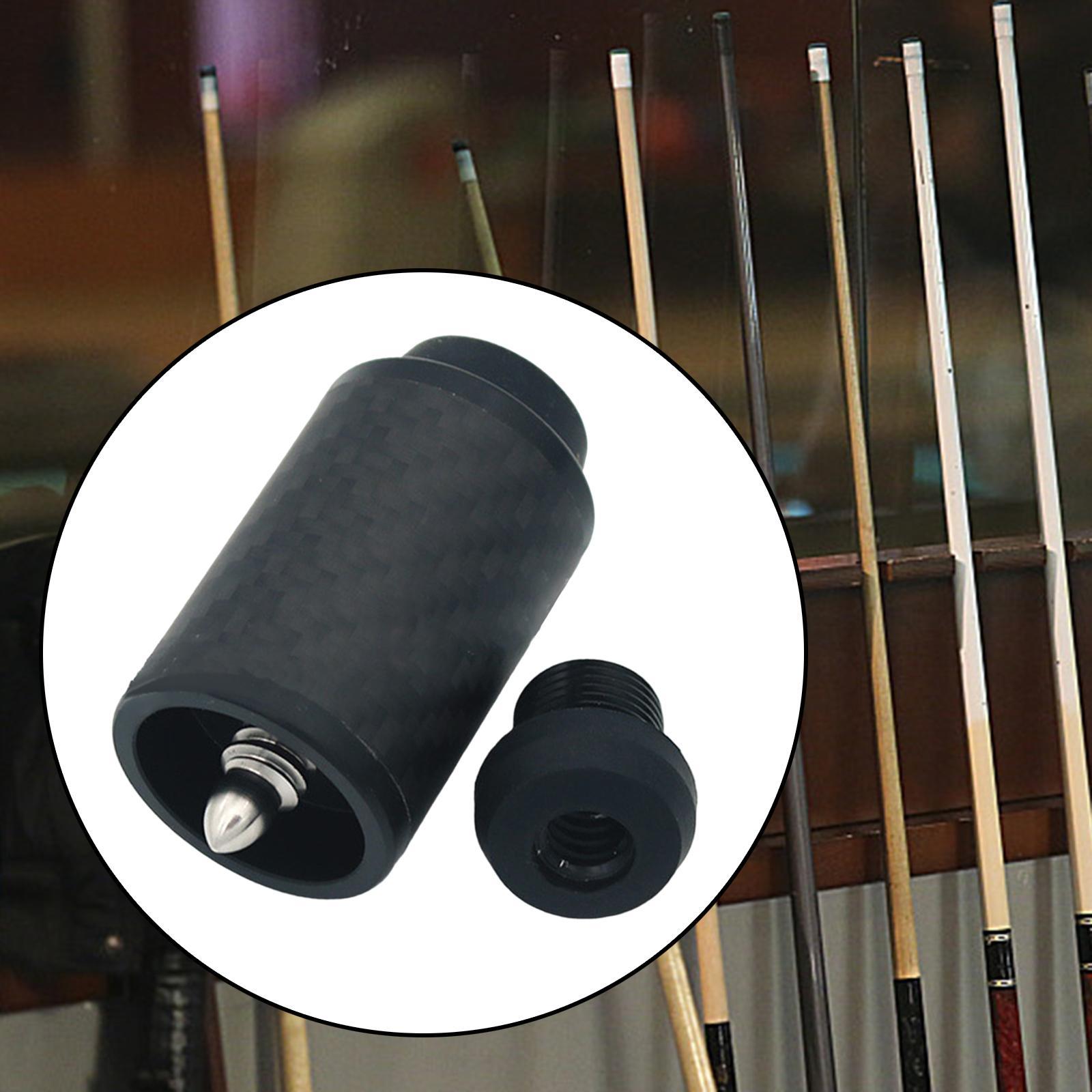 Billiards Pool Cue Extension Snooker Pool Cue Extension Portable Cue End Lengthener Carbon Fiber Cue Extension for Snooker Athlete Beginners