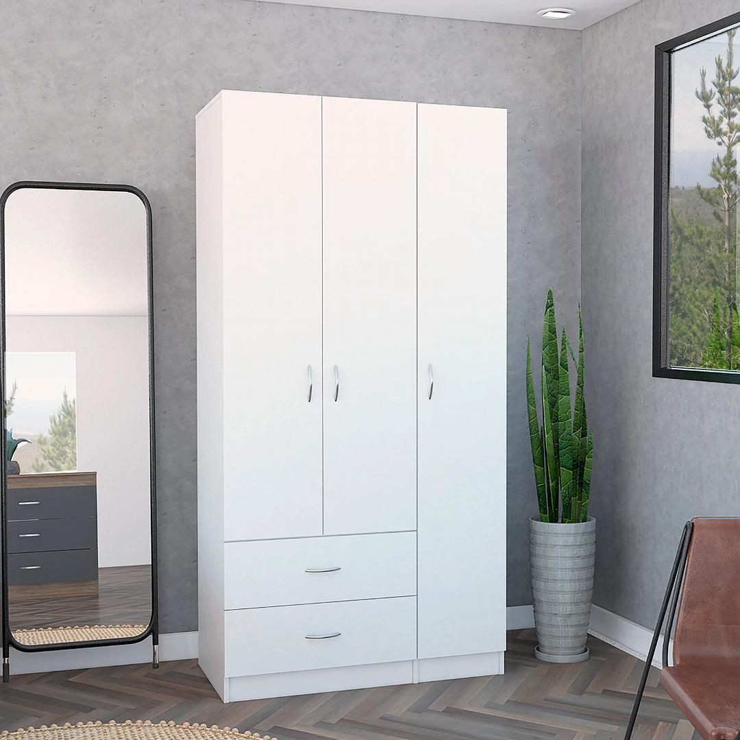 Tủ quần áo gỗ hiện đại SMLIFE Cristin | Gỗ MDF dày 17mm chống ẩm | D90xR45xC180cm