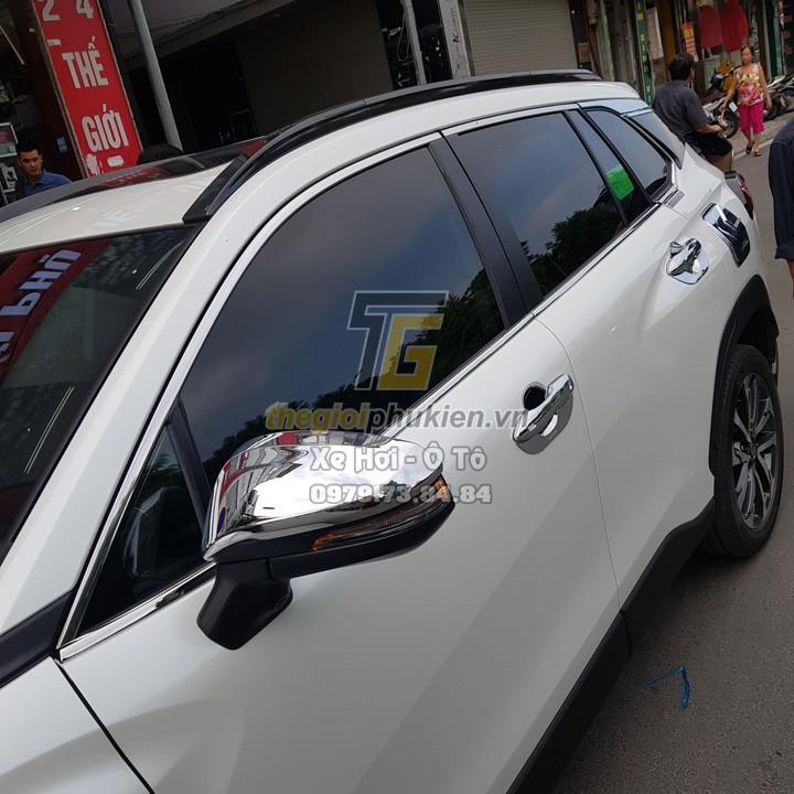 Nẹp viền cong kính INOX Toyota Corolla Cross 2020