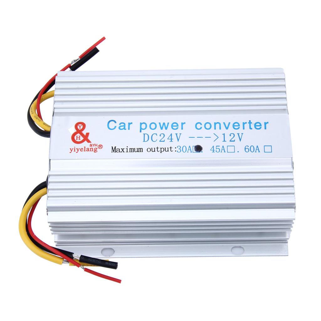 Car Power Supply DC 24V to 12V 30A Converter Inverter Transformer