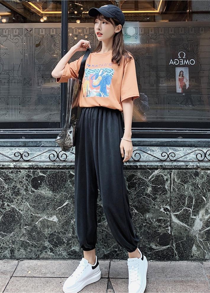 Quần nữ bo gấu Đũi Việt DVQT04