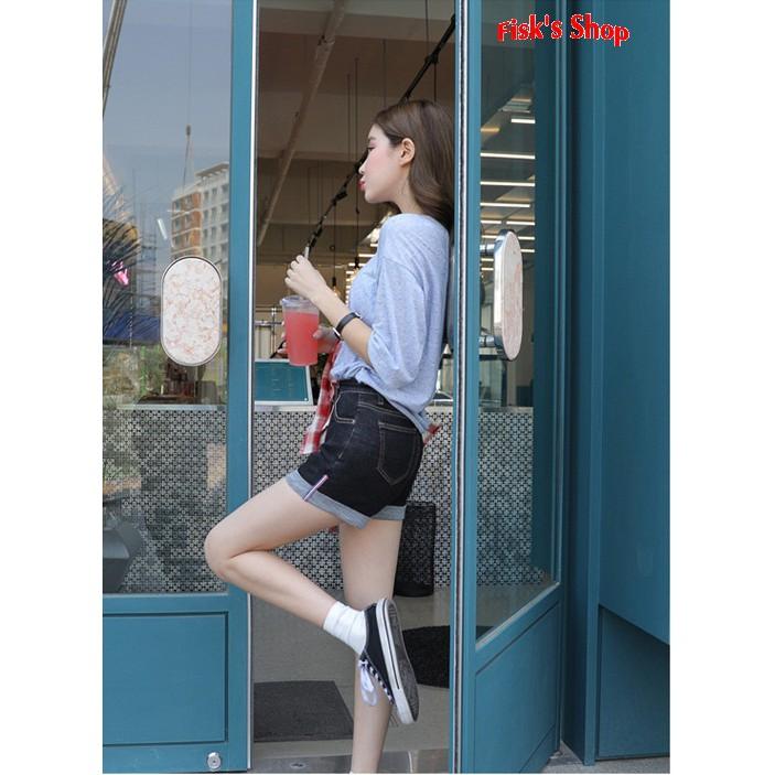 Quần đùi cạp cao sọc đỏ