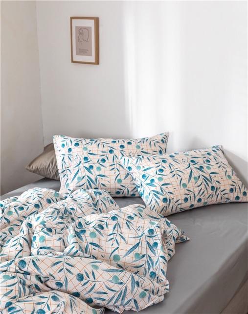 Set ga gối Cotton LiVing Hàng Nhập Khẩu 4 món