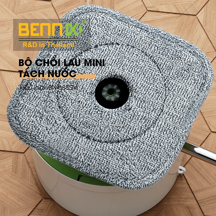 Bộ chổi lau nhà tách nước bẩn mini thông minh Bennix BN-688SM