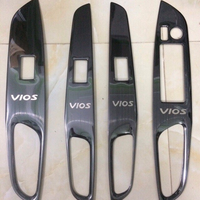 Bộ ốp trang trí nội thất TOYOTA VIOS 2021 van titan cao cấp, bộ 5 chi tiết