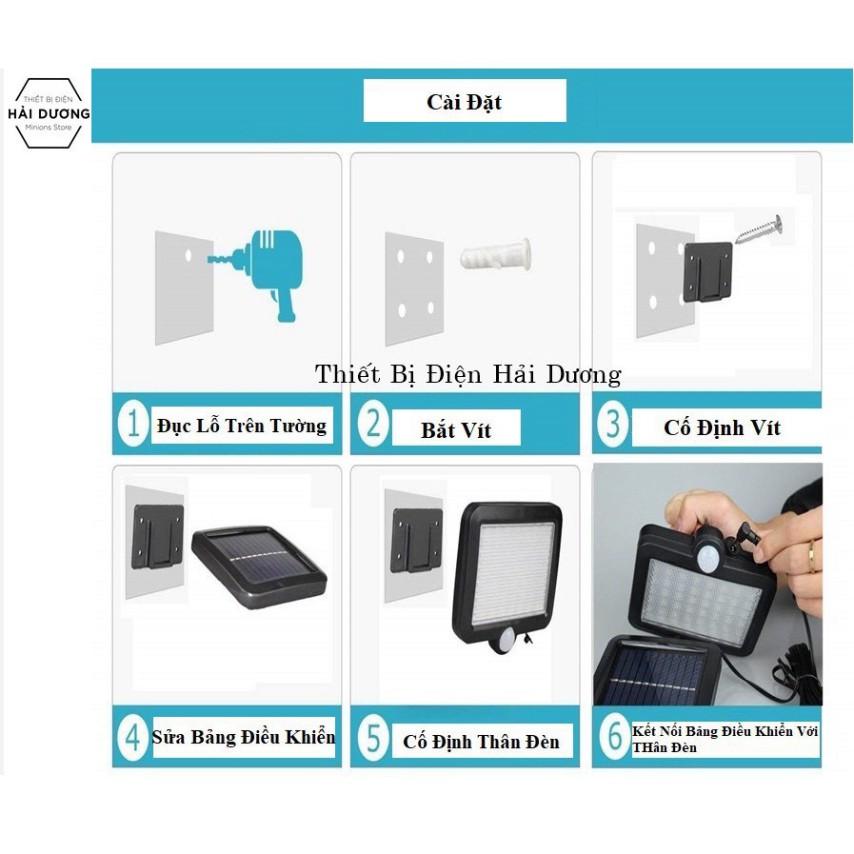 Đèn Led Năng Lượng Mặt Trời cảm biến chuyển động 150W 120 mắt COB Ngắn