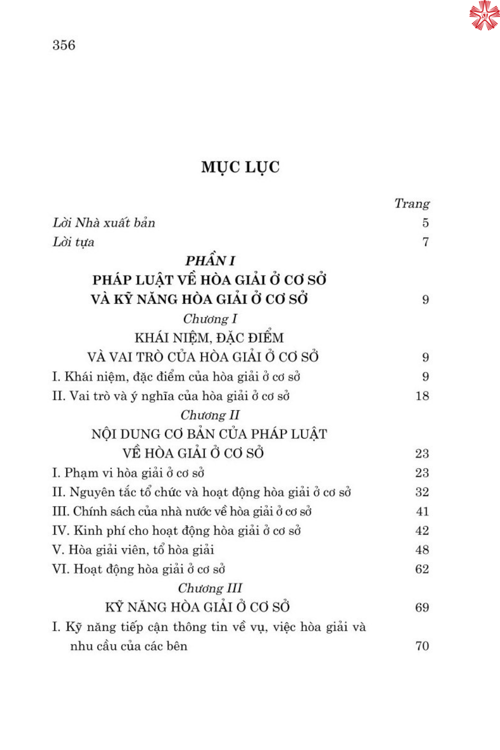 Cẩm nang công tác hòa giải ở cơ sở ( bản in 2024)