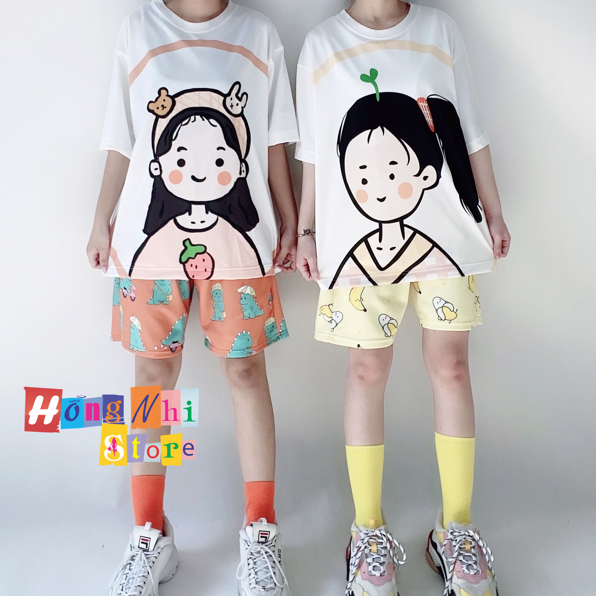 Quần Short Cartoon Unisex Trái Chuối - Quần Đùi Hoạt Hình Siêu Cute - MM