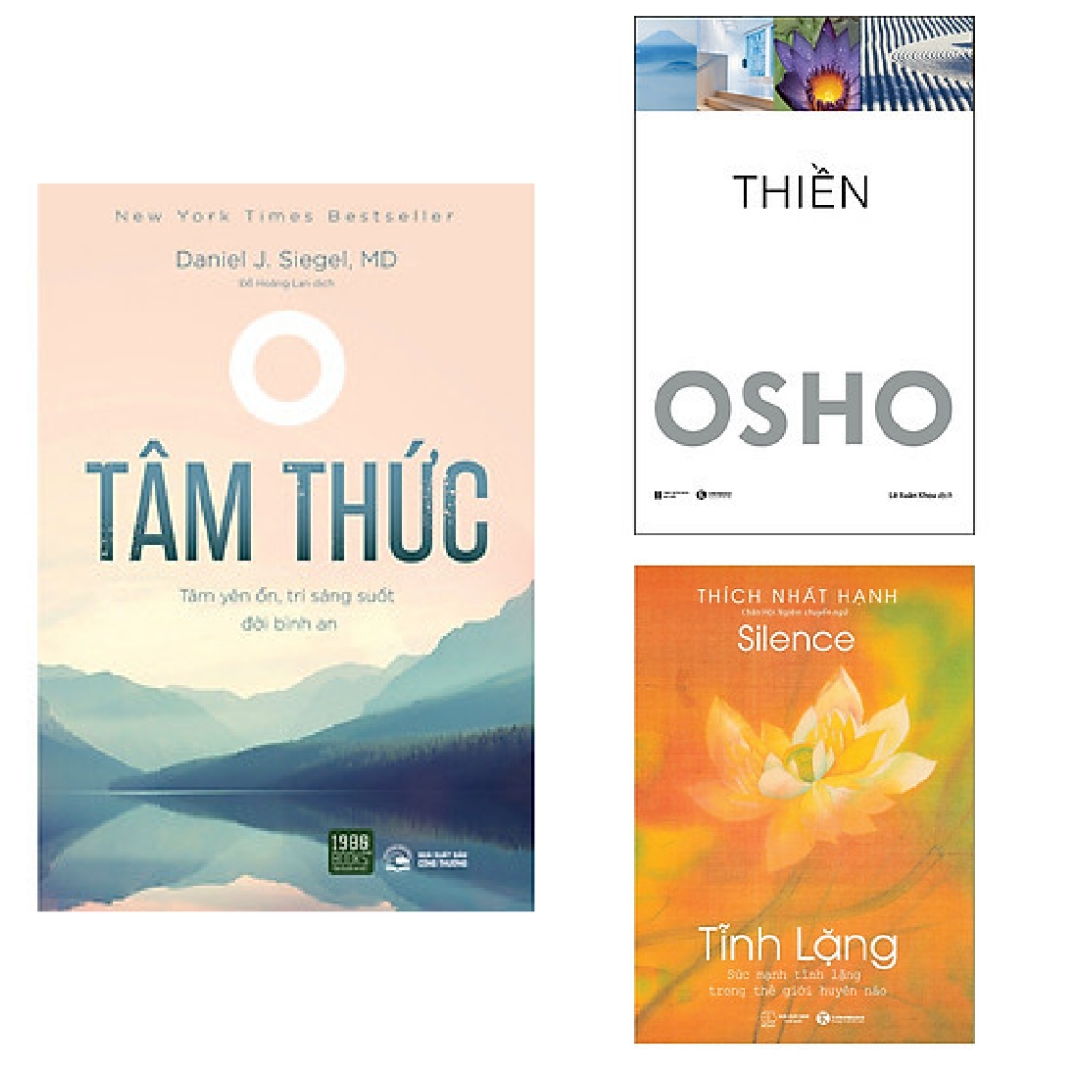 Combo 3 cuốn: Tâm Thức + Tĩnh Lặng + Thiền Osho