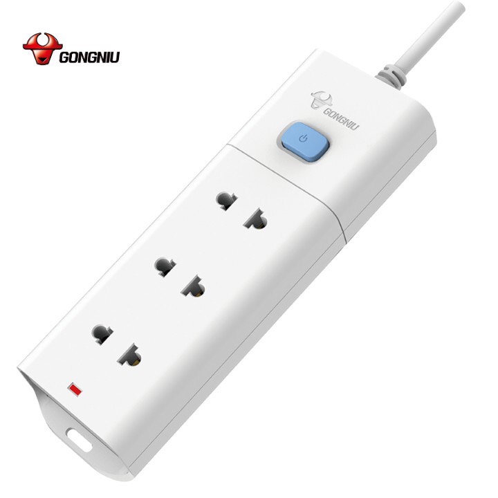 Ổ Cắm Điện Gongniu 3 Ổ 1 Công Tắc 2500W/10A Dây dài 3/5M - hàng Chính Hãng
