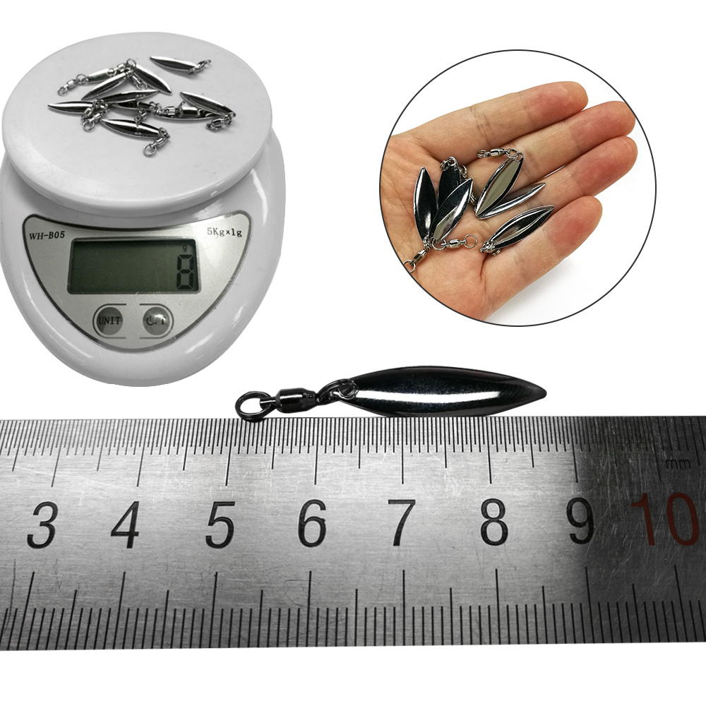 10 Mồi Câu Giả Spinner Longcast Hình Cái Muỗng
