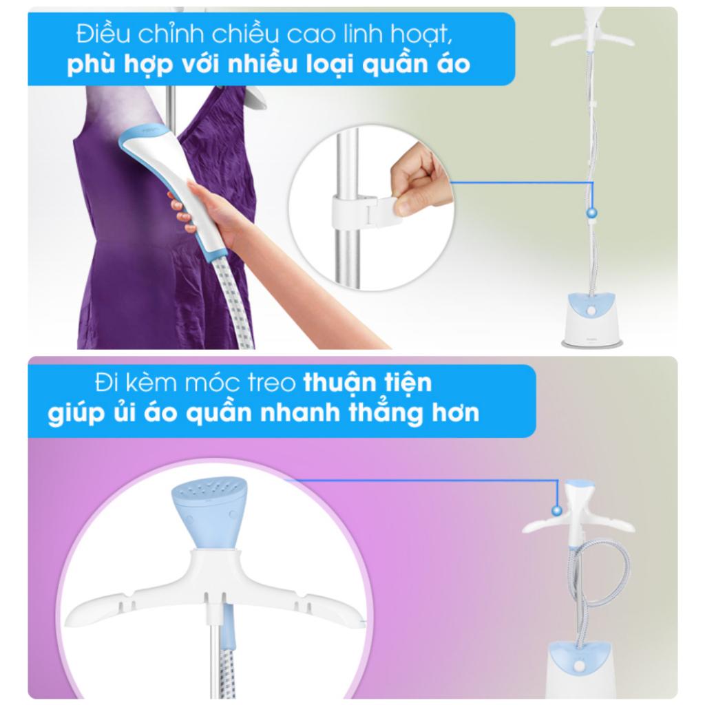 Bàn Ủi Hơi Nước Đứng PHILIPS GC482, 1600W -1.4Lit, Phun Hơi Liên Tục, Hàng Chính Hãng
