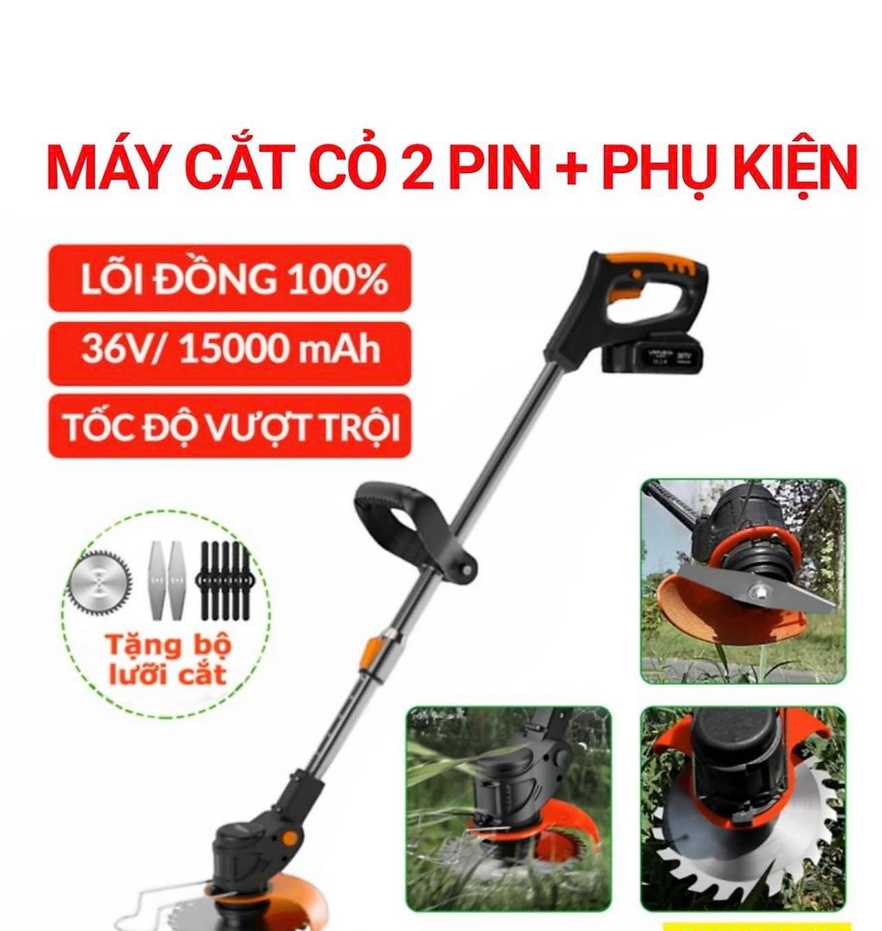 Máy cắt cỏ pin Cắt tỉa hàng rào pin- Máy cắt cỏ, tỉa cành cầm tay mini dùng pin