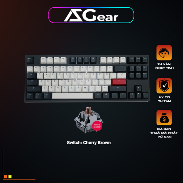 Bàn phím cơ Gaming Ducky One 2 Tuxedo TKL, Mới 100% Fullbox. Hàng chính hãng