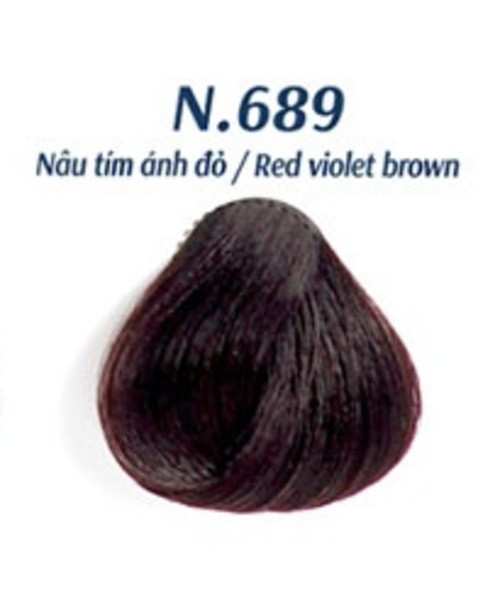 Nhuộm Phủ Bạc Cao Cấp Siêu Dưỡng,Tự Nhiên - Lavox 40 ML - N.689-Red Violet Brown-Nâu tím ảnh đỏ