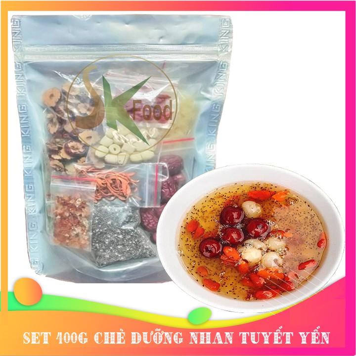 Set nấu chè dưỡng nhan tuyết yến 12 vị túi 400g nấu được khoảng 12 chai 330ml bổ dưỡng tốt cho sức khỏe