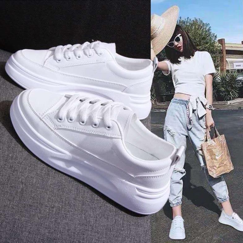 Giày Thể Thao Nữ Cổ Thấp Trắng Basic G4