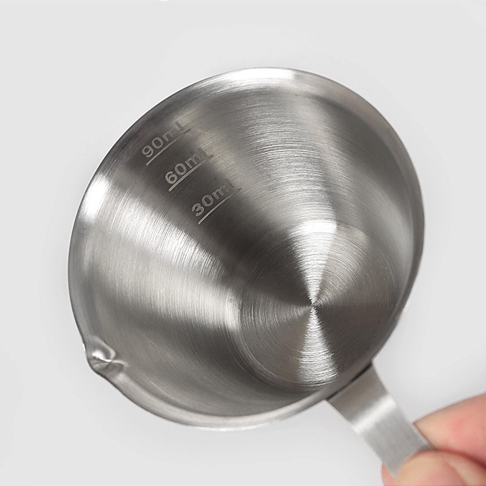 Stainless Steel Espresso Measuring Cup Coffee Mug Bar Drink Mugs for Kitchen
