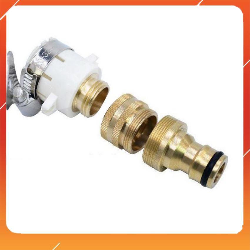 Bộ vòi xịt nước tưới cây đa năng tăng áp lực nước kèm dây tưới dạng lò xo co dãn 701814 loại 10m