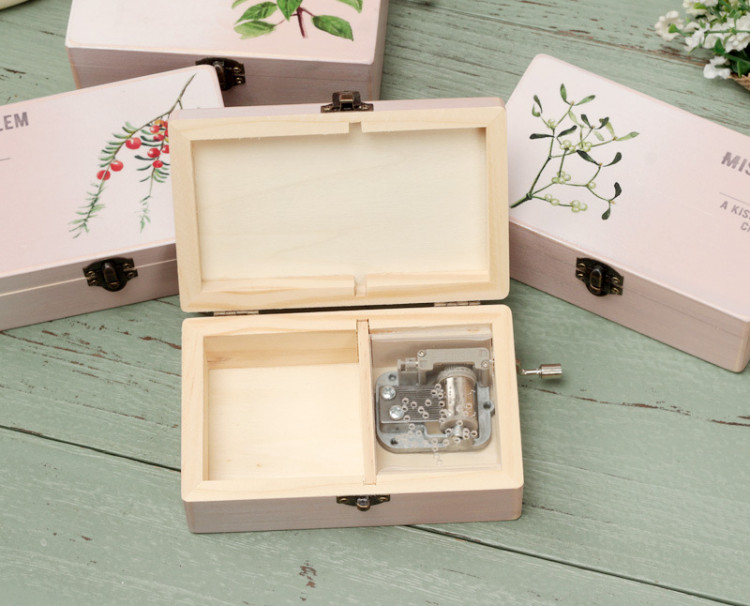 hộp nhạc gỗ zakka