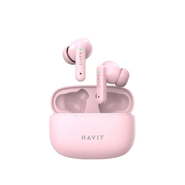 TAI NGHE TWS HAVIT TW967 STEREO EARBUDS Hàng Chính Hãng - Hồng