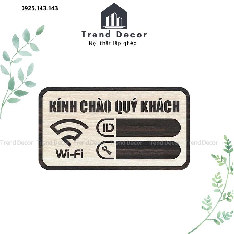 Bảng Gỗ Vintage Ghi Thông Tin Wifi Decor Trang Trí Quán Cà Phê Cửa Hàng