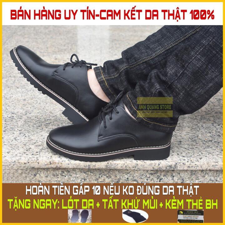 Giày đốc tờ nam cao cấp da bò nguyên tấm bảo hành 1 năm Dr028