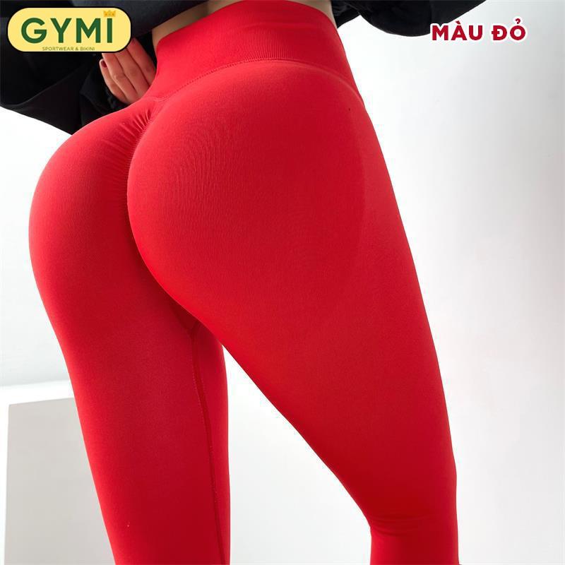 Quần tập gym nữ chun mông Mitao Girl GYMI QD32 dáng legging nâng mông chất dệt cạp cao tập yoga, thể thao