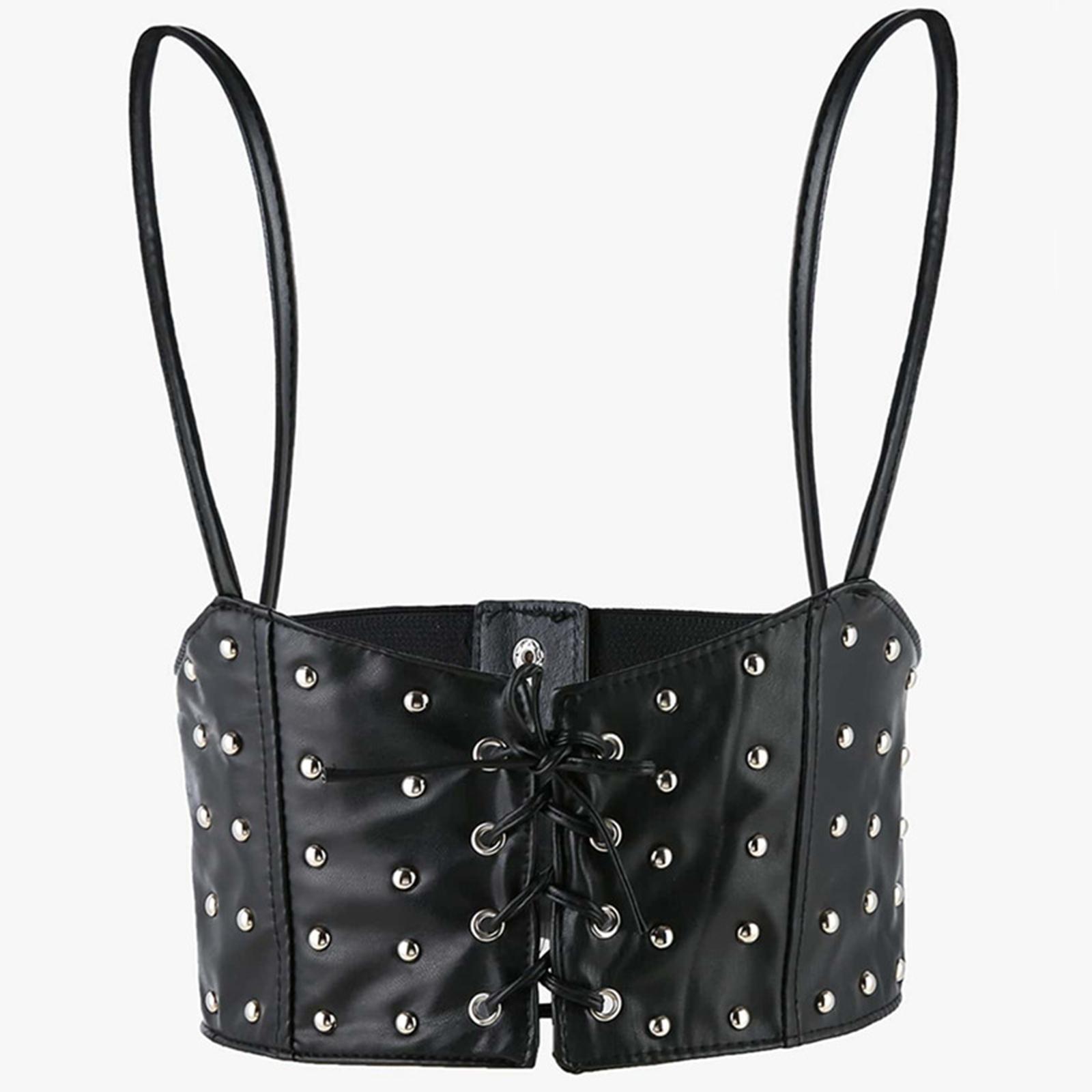 Women Belt Fashion PU Leather Elastic Waist Belt Steampunk Underbust Corset Wide Cincher