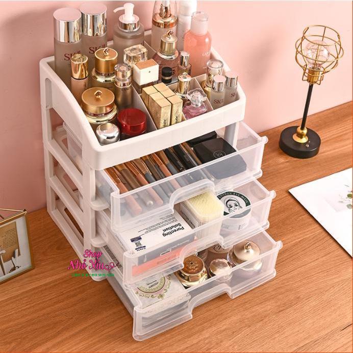 Kệ Đựng Mỹ Phẩm Nhựa Trong Suốt 4 Tầng Cao Cấp