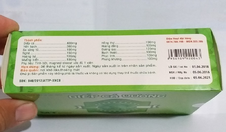 TPBVSK Diếp cá vương& Thực phẩm bảo vệ sức khỏe Diếp Cá Vương Gold
