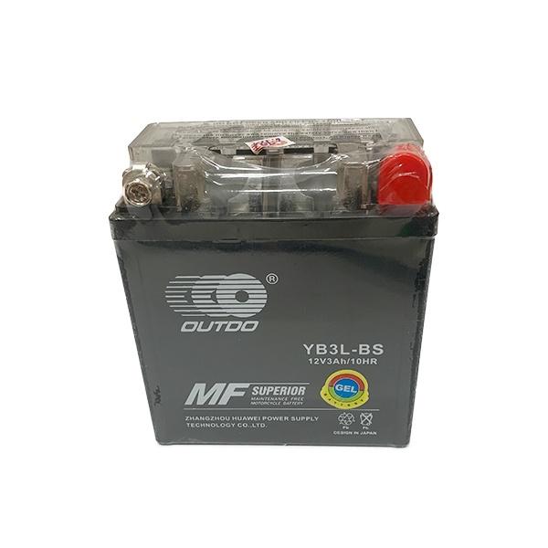 Ắc Quy Xe Máy OUTDO YB3L-BS 12V 3AH hàng nhập khẩu, ắc quy xe Nova DASH, Suzuki Sport, Sport RGV