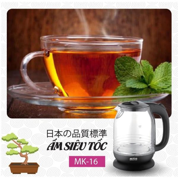 Ấm Đun Siêu Tốc Mutosi MK-16 (1.7 lít) - Hàng chính hãng