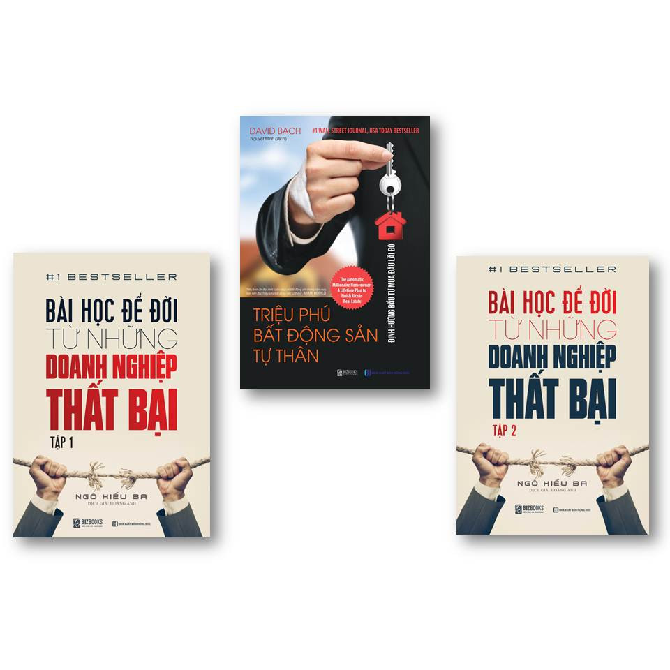 Combo 2 cuốn sách: Bài Học Để Đời Từ Những Doanh Nghiệp Thất Bại 1 và tập 2 và Triệu Phú Bất Động Sản Tư Thhân: Định Hướng Đầu Tư Mua Đâu Lãi Đó