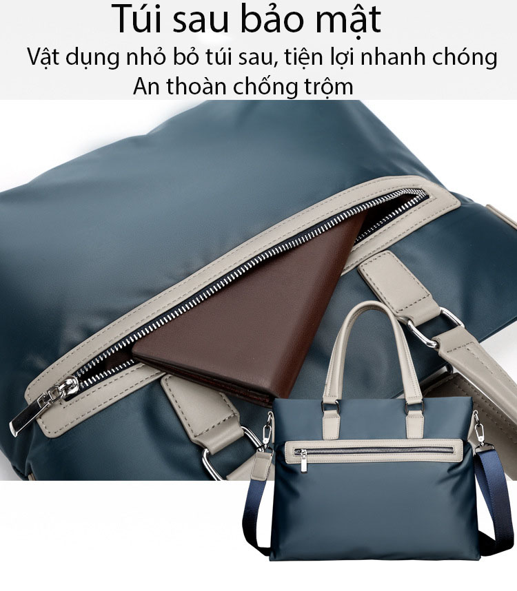 Túi xách công sở nam cao cấp JUSEN 010A túi đựng laptop, túi đựng macbook chống sốc - chống nước - chống nhăn - chống mài mòn -  Hàng Chính Hãng