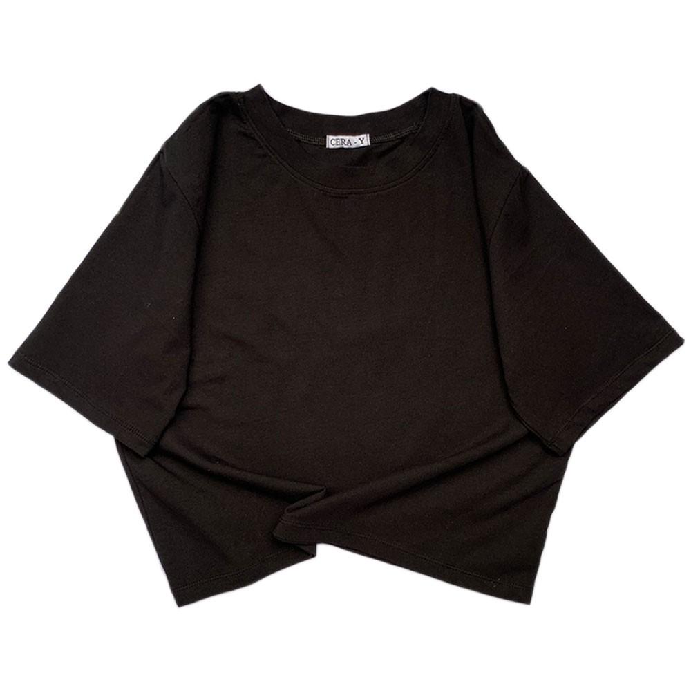 Áo thun nữ form rộng croptop tay ngắn nhiều màu