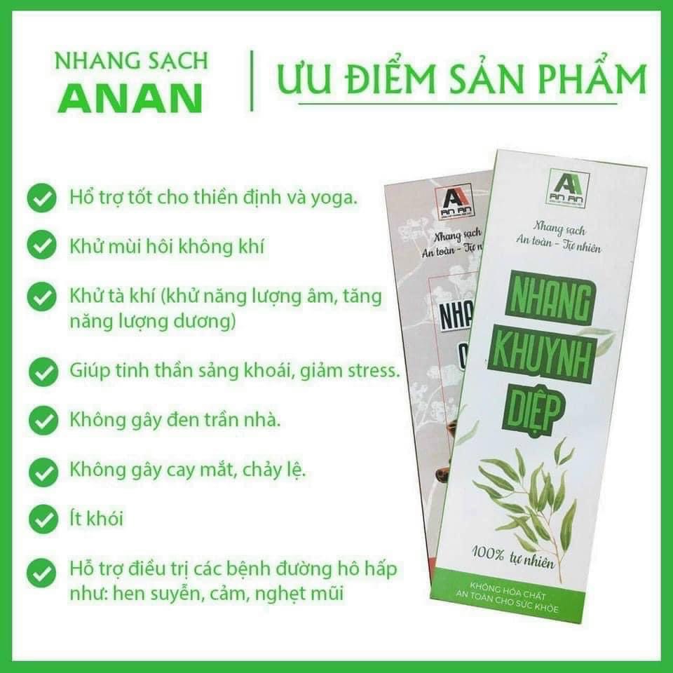 Nhang Quế - Nhang Khuynh Diệp (Nhang sạch - Sản phẩm hữu cơ) - Loại 30cm (Thích hợp cho chung cư, trần thấp