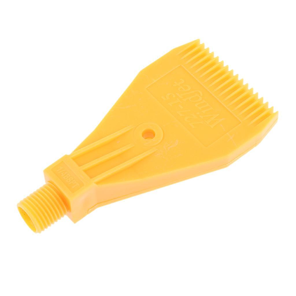 30x 1-Hole ABS Plastic 1/4 Air Knife Jet Washer Spray Nozzles Yellow 48mm