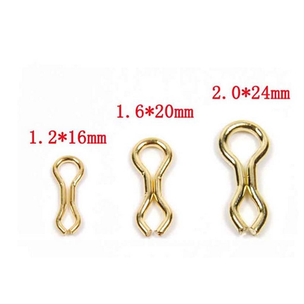 Set of 200pcs Fishing Brass Long Sinker Wire Eyes Eyelets for Lead Weights Molds