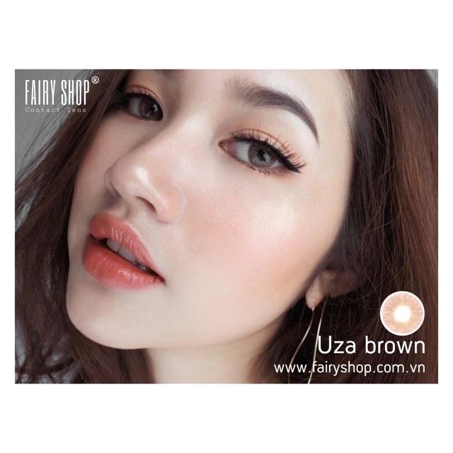 Kính Áp Tròng Cao Cấp UZA Brown Lens 14.0mm - Kính Áp Tròng FAIRY SHOP CONTACT LENS