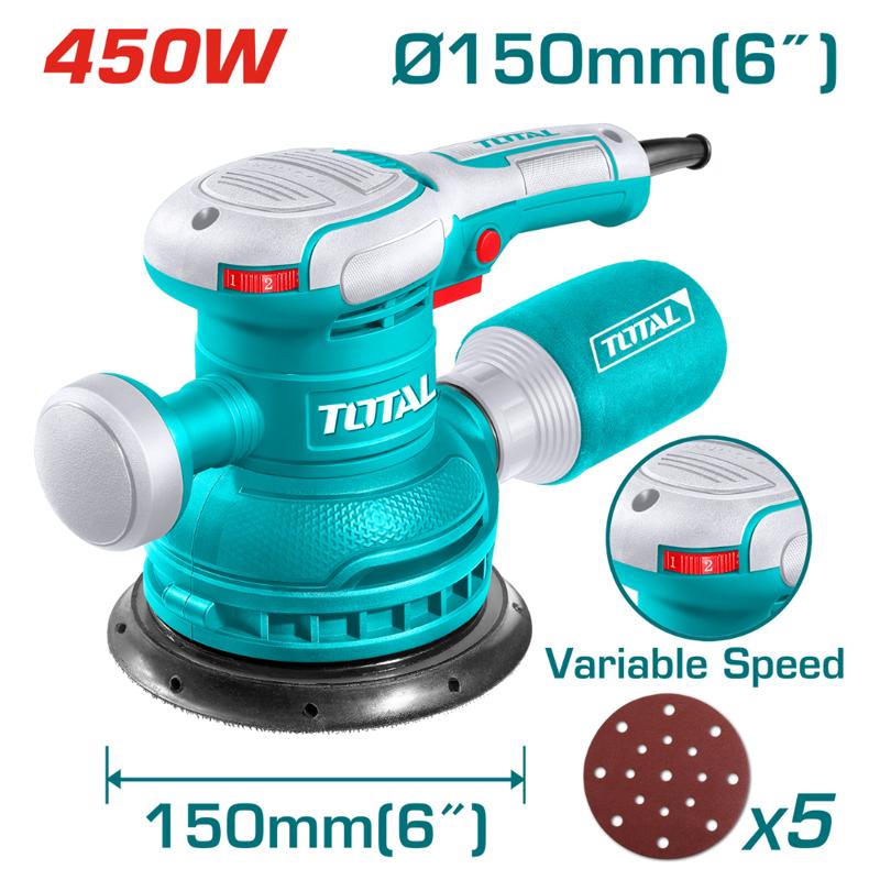 MÁY CHÀ NHÁM TRÒN 450W TOTAL TF2061506 - HÀNG CHÍNH HÃNG