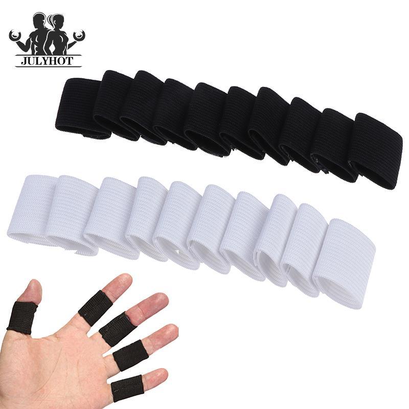 10 Chiếc Thể Thao Ngón Tay Bóng Rổ Co Giãn Ban Nhạc Bảo Vệ Tay Cận Vệ Tấm Bảo Vệ Có Thể Thao Bảo Vệ Ngón Tay Bao Color: Black