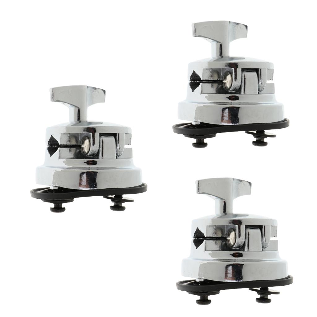 3 Pieces Drum Holder Base Plate Rack Clamp Tom Drum Mount Bracket