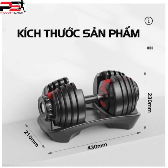 Tạ tay Dumbell 24kg-48kg điều chỉnh khóa số tự động,đa năng Cao Cấp (có khay đựng)