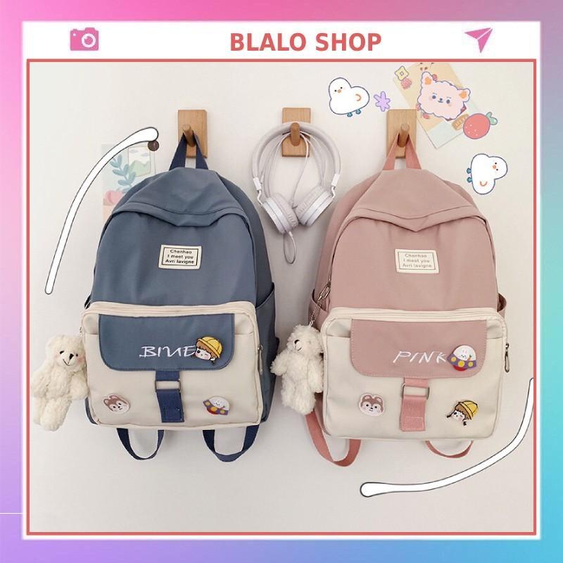 Balo nữ đẹp đi học thời trang ulzzang chống nước cao cấp giá rẻ dễ thương tặng kèm sticker cá tính BL 14