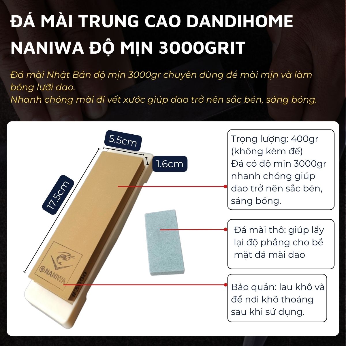 Đá mài dao Naniwa Nhật Bản cao cấp đủ các độ mịn