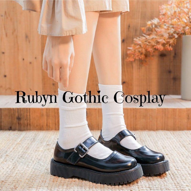 Giày búp bê lolita quai dán vintage cosplay học sinh Nhật Bản ( Size 35-39) A111