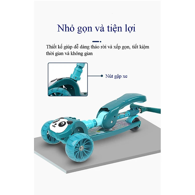 Xe scooter cho bé mã 702, có nhạc đèn