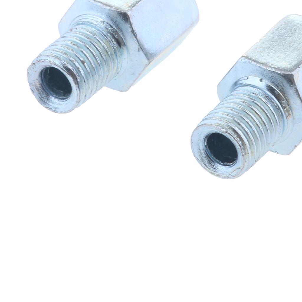 4X Scooter Mirror Adapters 2 Pcs 10mm Female to 10mm Male + 2Pcs 10mm Male to 10mm Female for Motorcycle - 10mm L-H Thread / 10mm R-R Thread